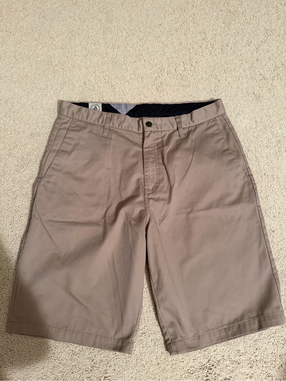 Men's Casual Chino Shorts in Khaki - Size 33